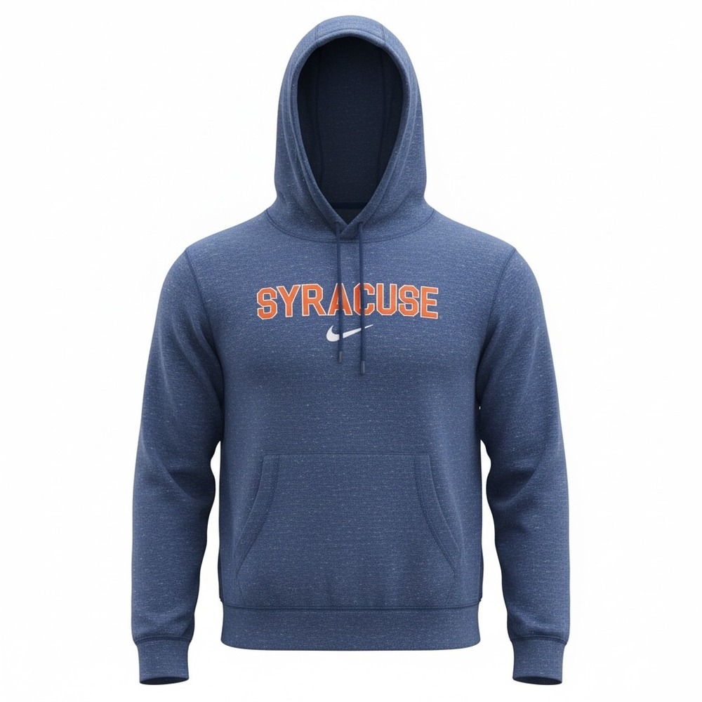 Nike Syracuse Hoodie XL Blue Orange Swoosh Lightweight Pullover NCAA - Picture 1 of 12